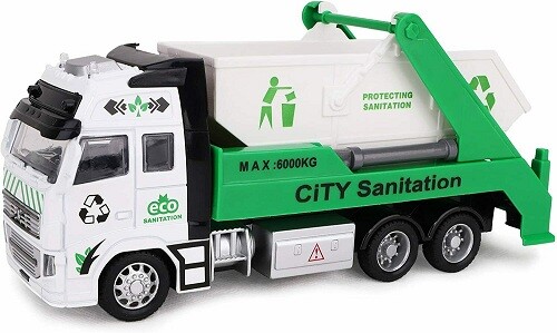 21cm pull back garbage trucks - 21cm,