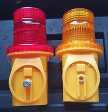Two road beacons lamps for