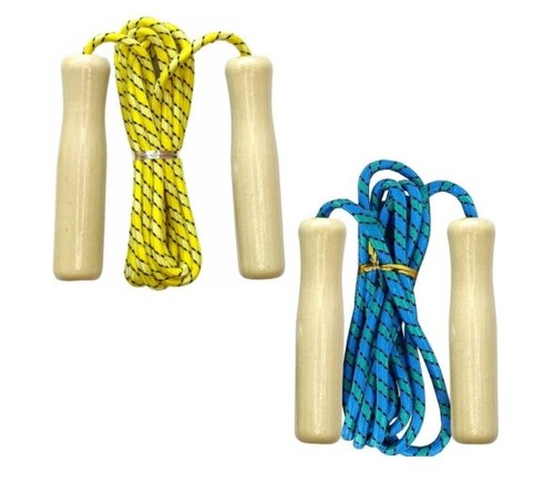 Wooden skipping rope exercise - rope,