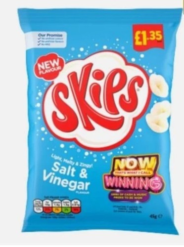 Skips 45g salt vinegar - skips, x