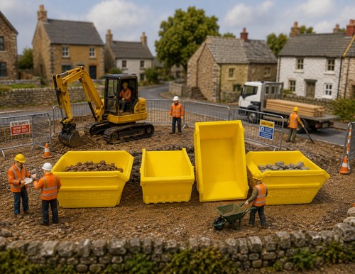 Skips model railway yellow - model,